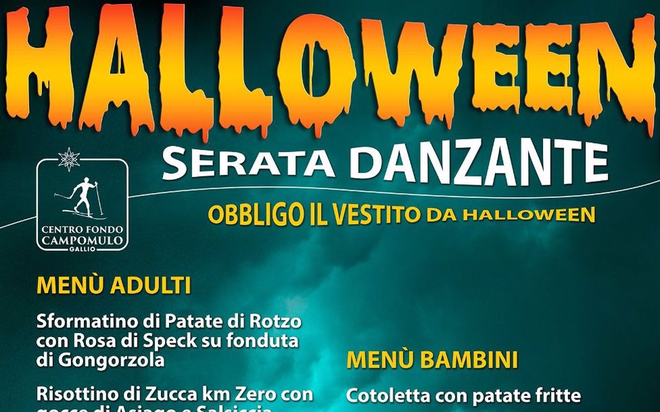 festa di halloween 2023 con cena al rifugio campom