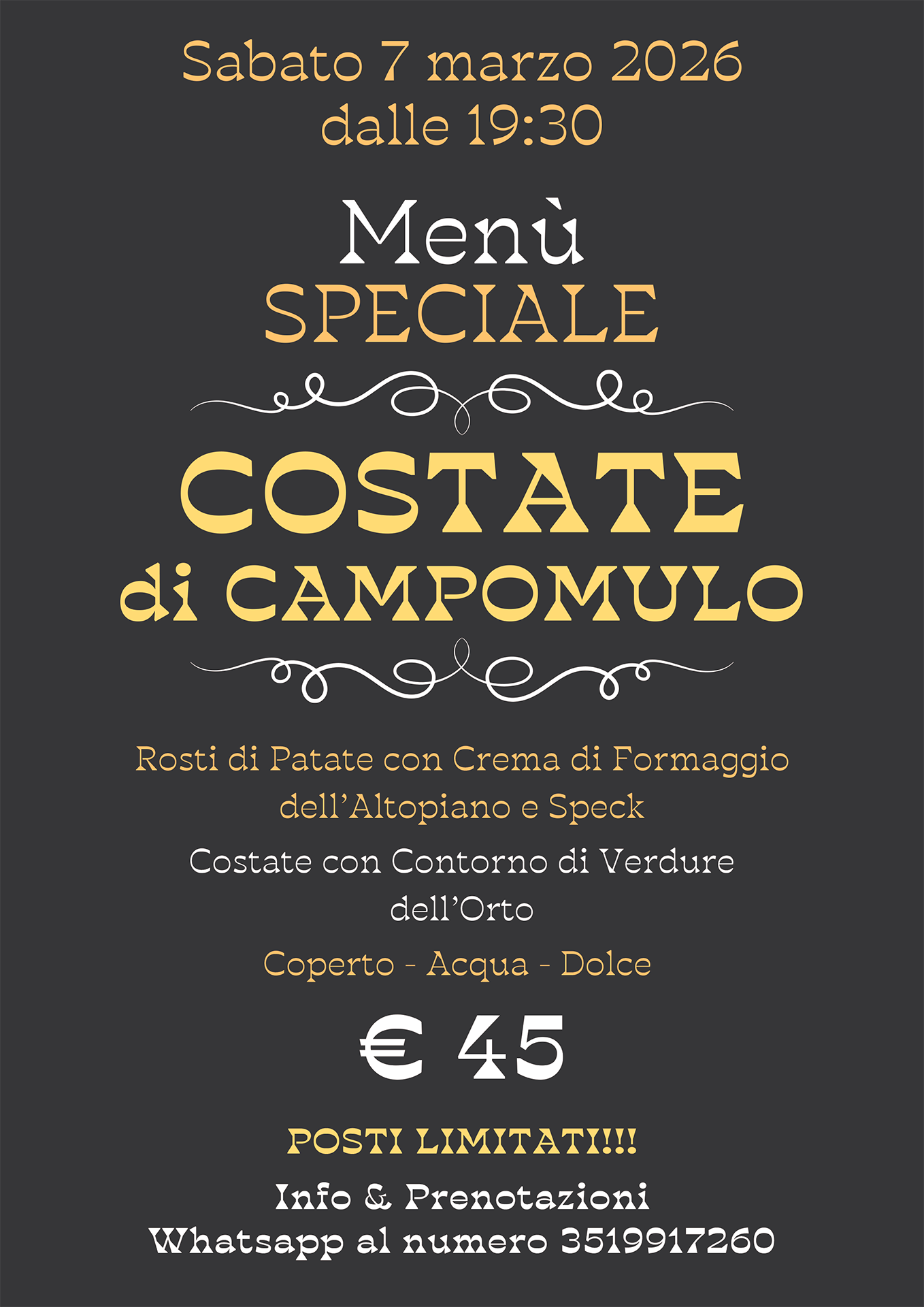 cena costate campomulo w