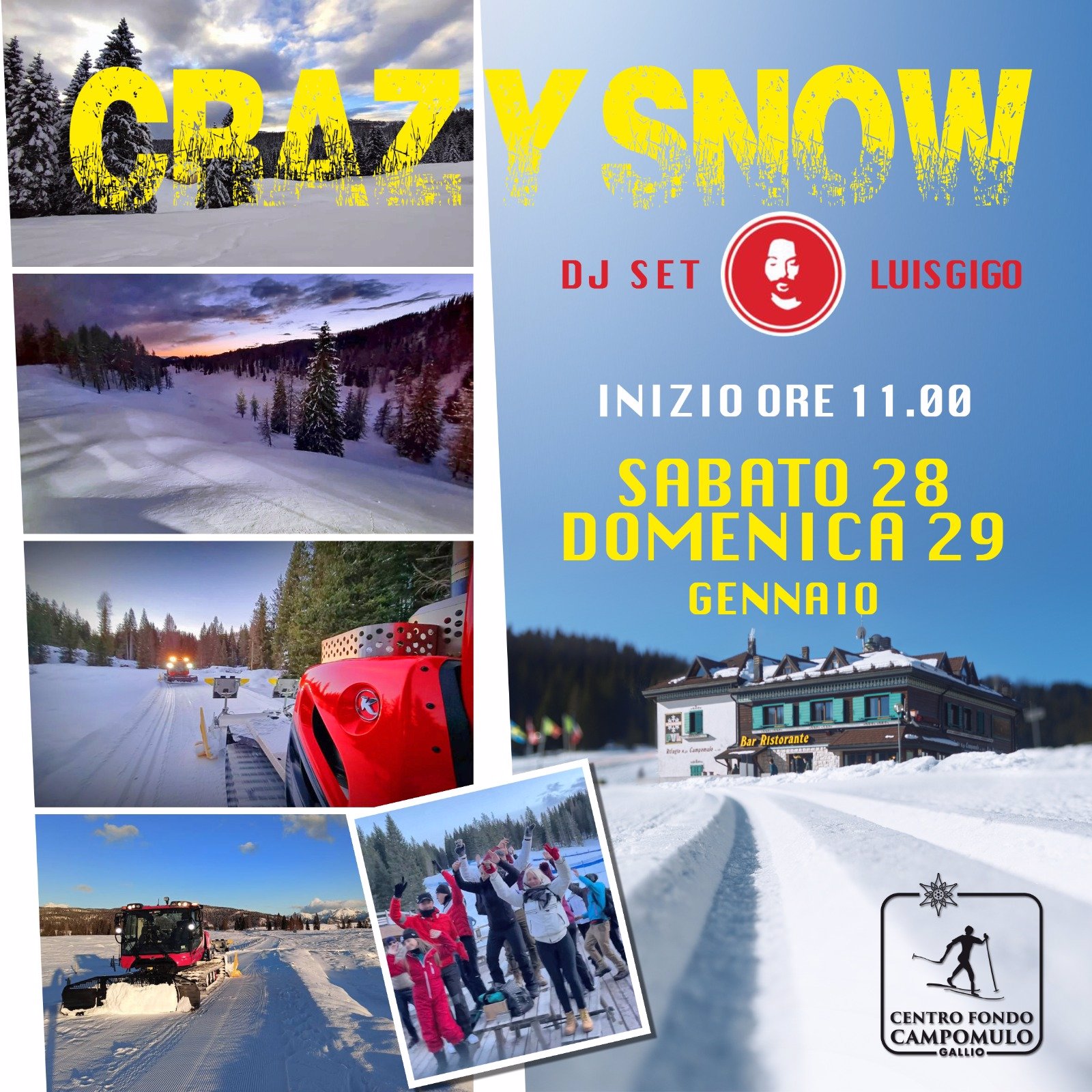 crazy snow dj set con luis gigo al rifugio campomu