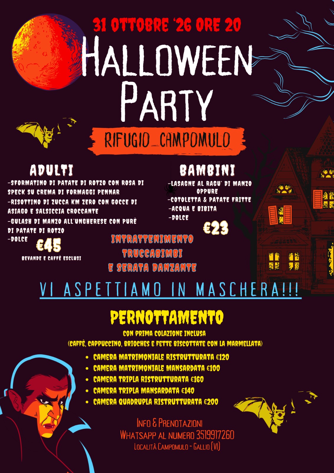 halloween party rifugio campomulo 2026 w